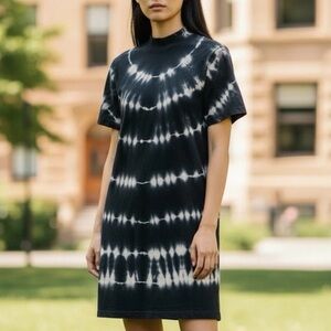 ✨ t.la Petite Tie-Dye T-Shirt Dress | Anthropologie Black & Ivory Cotton Dress ✨